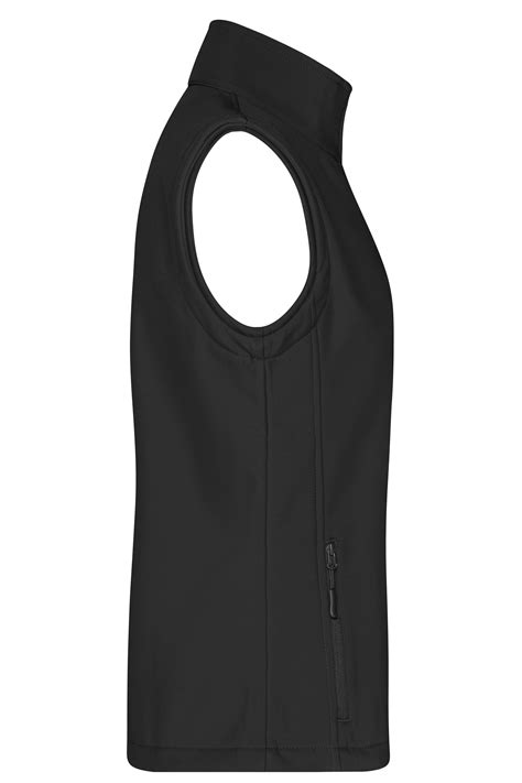 Ladies Ladies Promo Softshell Vest Black Black Daiber