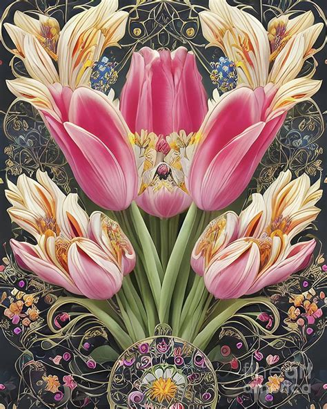 Tulip Fantasy 4 Digital Art By Mary Machare Fine Art America