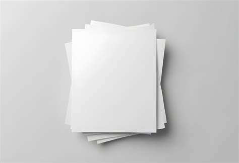 Premium Photo Realistic Blank White Paper Flyer Mockup  Hd