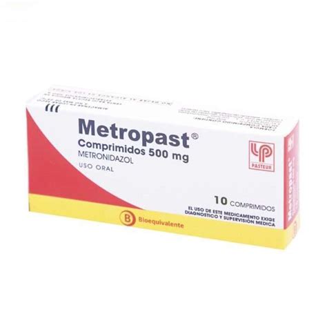 Metropast Metronidazol 500 Mg 10 Comprimidos Surfarma