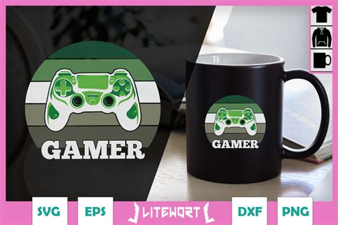 Retro Game Controller Gamer SVG Graphic By Litewort Creative Fabrica