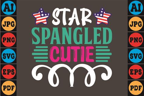 Star Spangled Cutie Svg Design Graphic By Creative Studio 55 Creative