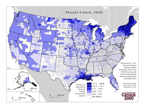 French Americans By County American County Map