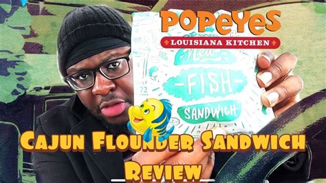 Popeyes Cajun Flounder Sandwich Review Youtube