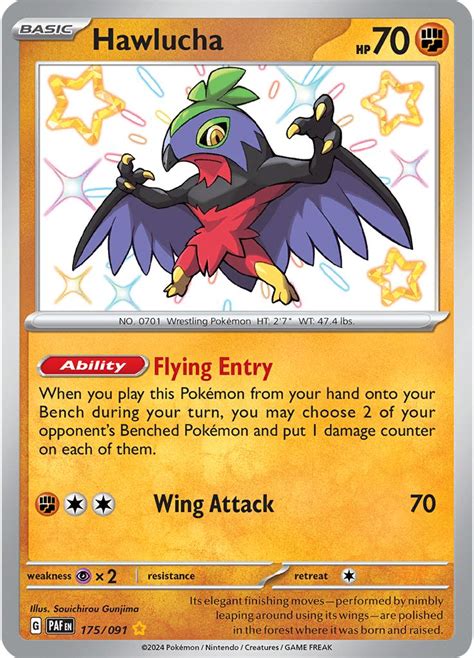 Serebii net Pokémon Card Database Paldean Fates 175 Hawlucha