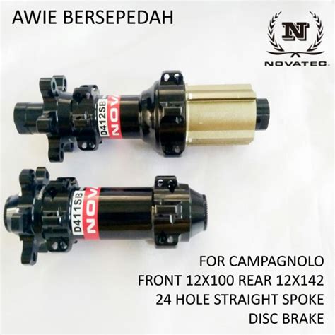 Jual Hub Freehub NOVATEC CAMPAGNOLO TA 12x100 12x142 24 Hole Thru Axle