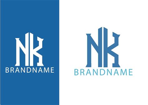 Premium Vector Modern Monogram Initial Letter Nk Logo Design Template