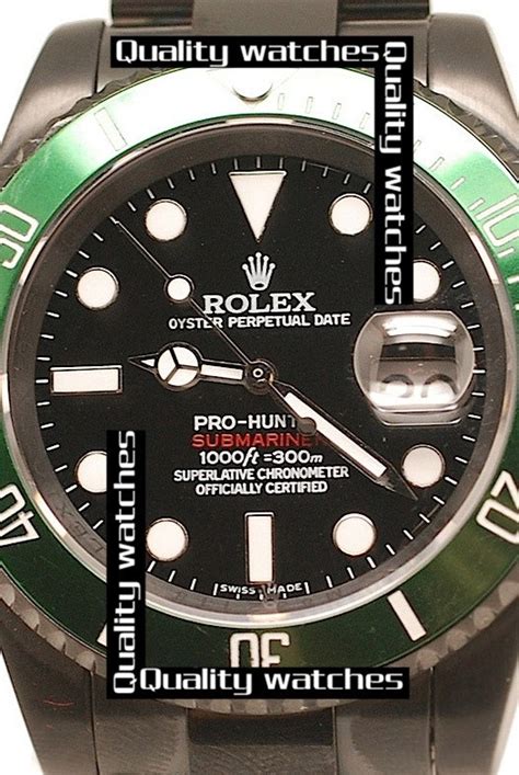 Rolex Submariner Pro Hunter Watch Pvd Coating Black