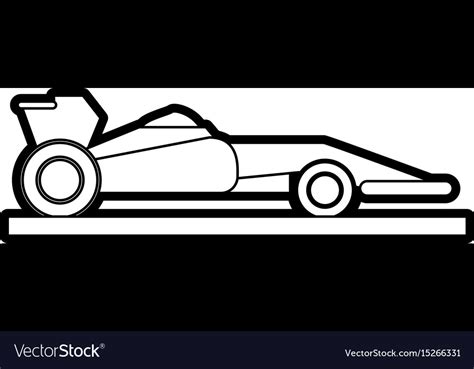 Race car silhouette Royalty Free Vector Image - VectorStock