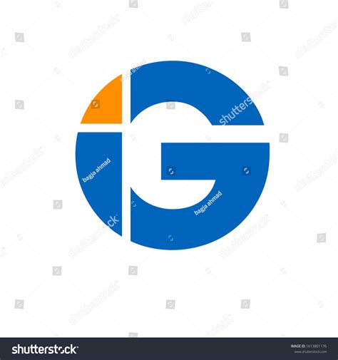 Ig Logo Design Simple Modern Template Royalty Free Stock Vector