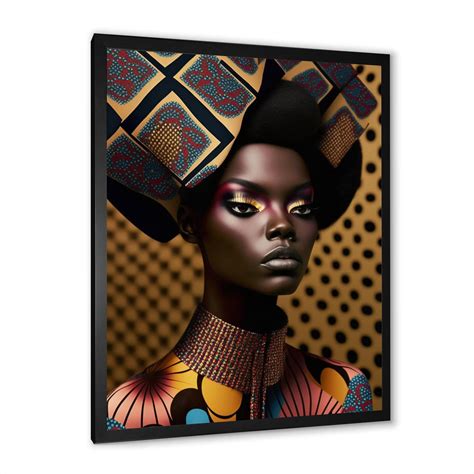 Designart Portrait Of Glamorous African Lady Vii African American Framed Art Print Bed Bath