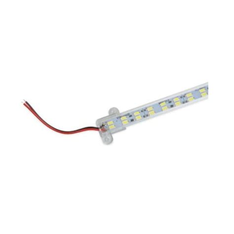 LED твърда лента, 220V захранване, двоен ред, 100 см пластмасов профил ...