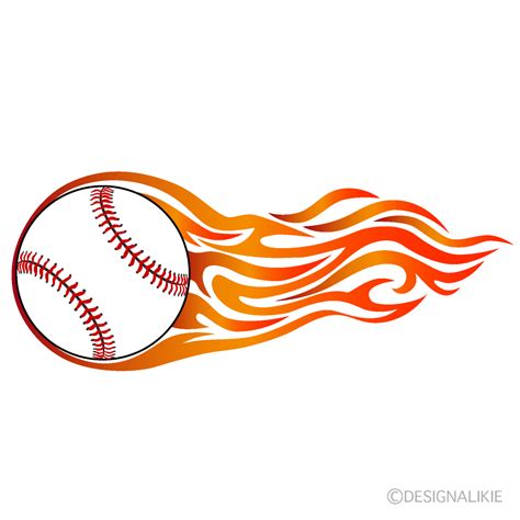 Baseball Of Fire Clip Art Free Png Imageillustoon