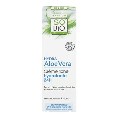 So Bio Hydra Aloe Vera Creme Riche Hydratante H Ml Tunisie Para