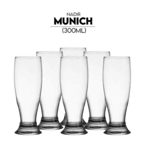 Jogo 6 Copos Tulipa Munich Taça Chopp Cerveja Nadir 200ml Taça de