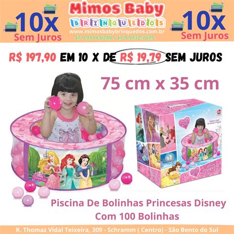 Piscina De Bolinhas Princesas Disney 100 Bolinhas Lider Brinquedos