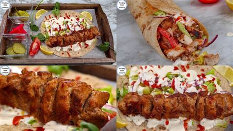 Turkish Chicken Kebab Kabab Roll Recipe Without Grill Oven In Pan