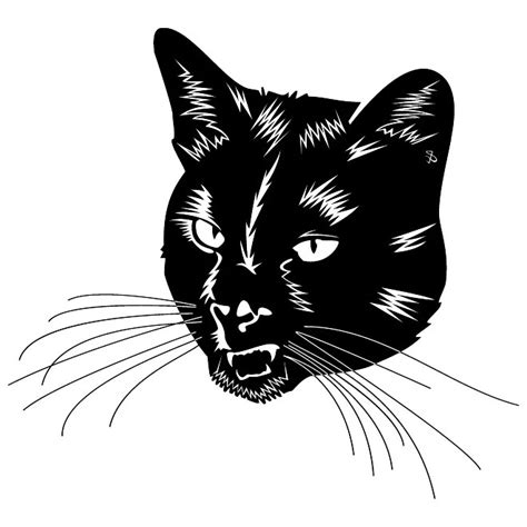 Black cat head Royalty Free Stock SVG Vector