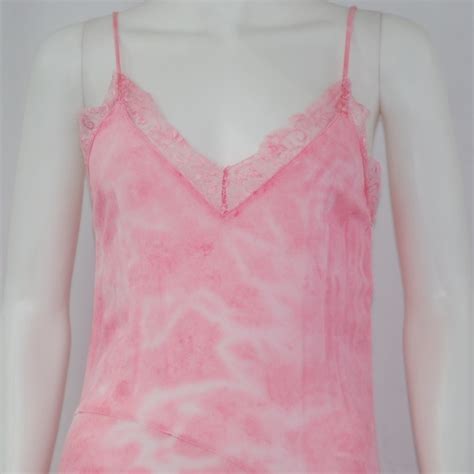 Sugarlips Dresses Nwt Neon Pink White Lace Tie Dye Maxi Dress Sz S