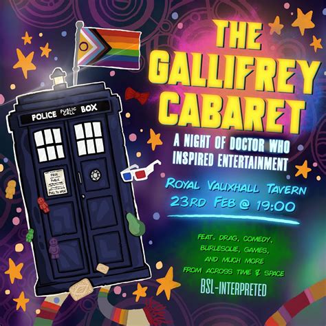 THE GALLIFREY CABARET Tickets | Friday 19th November 2021 @ Royal Vauxhall Tavern, London | Sold ...