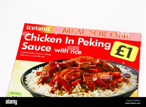 Iceland Frozen Foods Chicken In Peking Sauce Ready Meal Stock Photo Alamy