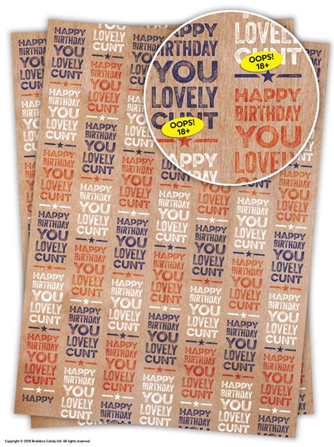 Rude Offensive Wrapping Paper T Wrap Adult Comedy Humour Funny Joke