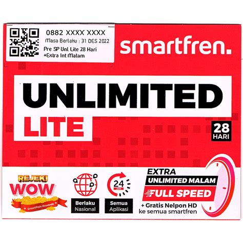 Jual Kartu Perdana Smart Unlimited Lite Smartfren Mb Shopee