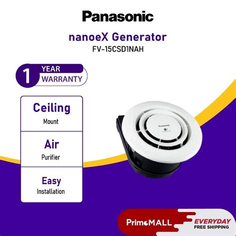 Panasonic Fv Csd Nah Air E Ceiling Mount Nanoe X Generator Air