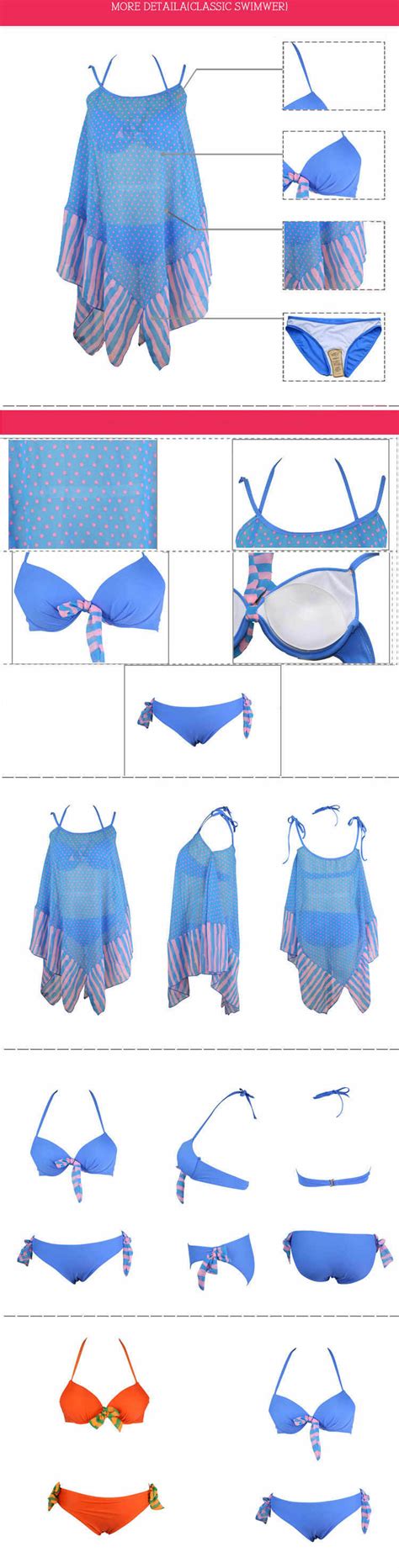 FASHION POLKA DOT SKIRT BIKINI SWIMSUIT 3 PIECES WEGEE
