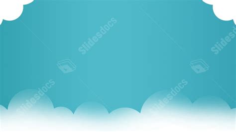 Simple Gradient Lake Blue Blue Nature Cloud Powerpoint Background For ...