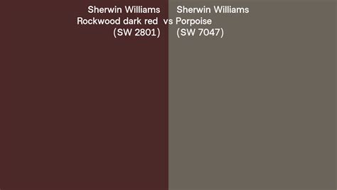 Sherwin Williams Rockwood Dark Red Vs Porpoise Side By Side Comparison