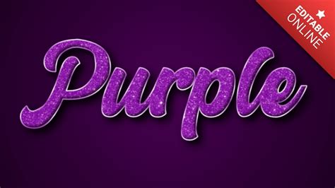 Purple Glitter Text Effect Generator