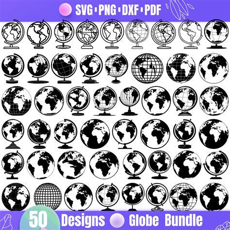 High Quality Globe Svg Bundle Globe Dxf Globe Png Globe Vector