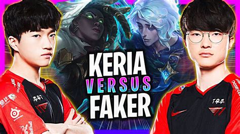 T1 Keria Vs T1 Faker T1 Keria Plays Senna Support Vs T1 Faker Hwei