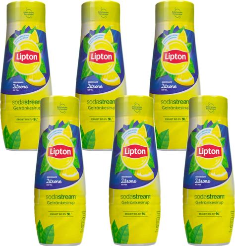 6X SYROP SODASTREAM LIPTON ICE TEA CYTRYNA KONCENTRAT DO SATURATORA