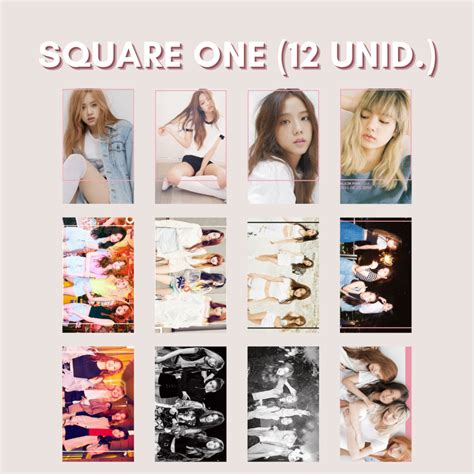 Kit Photocards K Pop BLACKPINK Square One Kpop Girlgroup Cards Fanmade