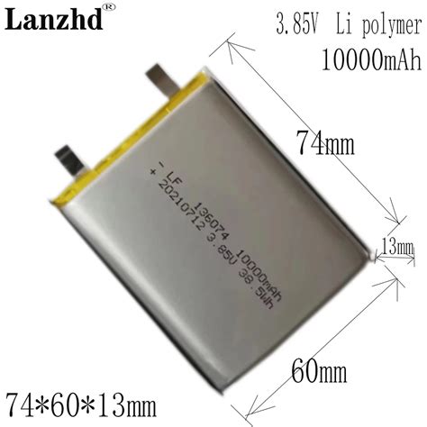 1 10pcs 1376074 10000mah 385v Li Polymer Replacement Bare Cell For Diy Mobile Power Supply