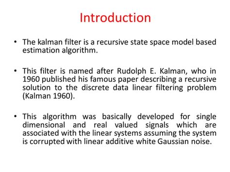 Kalman filter - Applications in Image processing