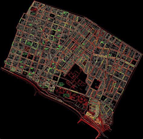 Parcel Map Magdalena Del Mar Lima Peru Dwg Block For Autocad