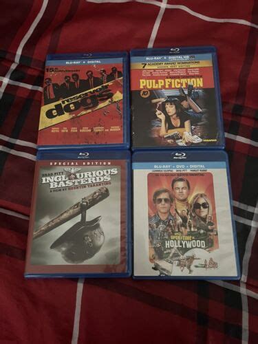 Quentin Tarantino Blu Ray Lot Of 4 Pulp Fiction Inglorious Basterds