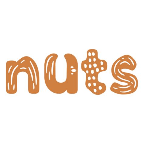 Nuts Shape Lettering Cut Out Label Png And Svg Design For T Shirts