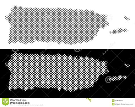 Puerto De Semitono Rico Map Ilustraci N Del Vector Ilustraci N De