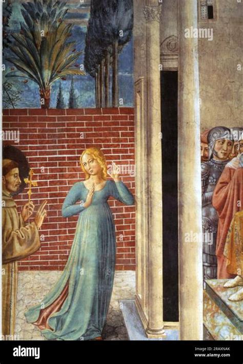 Trial By Fire Before The Sultan Detail By Benozzo Gozzoli Stock