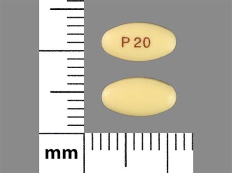 P 20 Pill Yellow Oval 9mm Pill Identifier