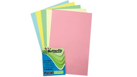 Butterfly Board A Pastel Gsm Mixed S Strive Stationers