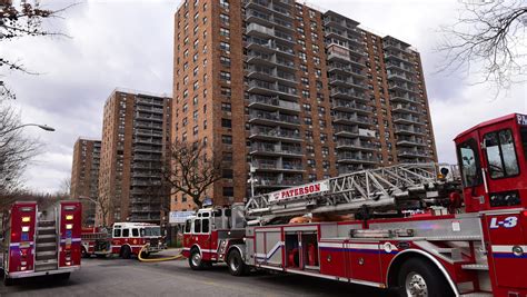 Paterson firefighters battle Presidential Boulevard blaze