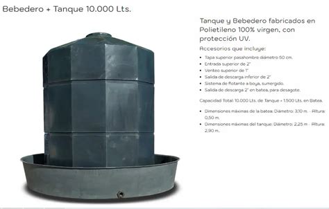 Bebedero Tanque 10 000 Litros Rotor Agrofy