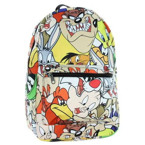 Bioworld Looney Tunes Backpack Cartoon Characters All Over Print