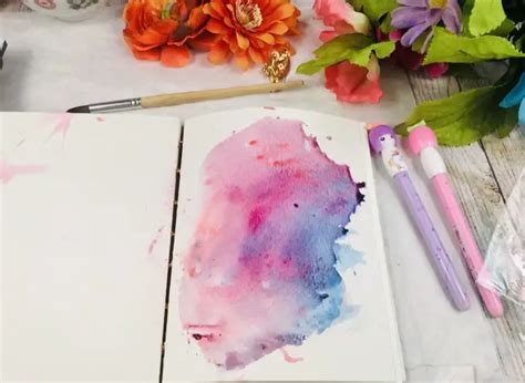 Watercolor Background Painting - Pink Spark Studio