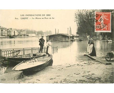 Lagny Sur Marne La Marne Au Pont De Fer Inondations Cartes